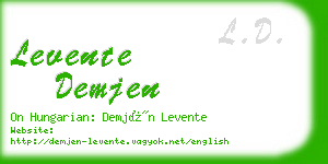 levente demjen business card